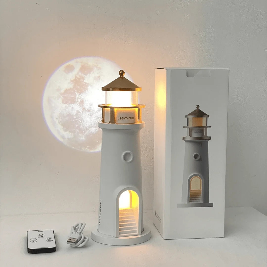 Moon Lamp | Full Moon Projector Night Light – Cordless & Rechargeable
