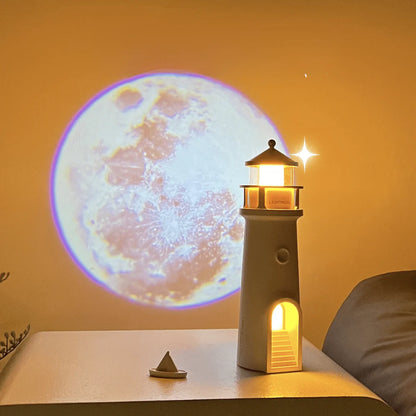 Moon Lamp | Full Moon Projector Night Light – Cordless & Rechargeable