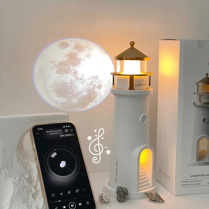 Moon Lamp | Full Moon Projector Night Light – Cordless & Rechargeable