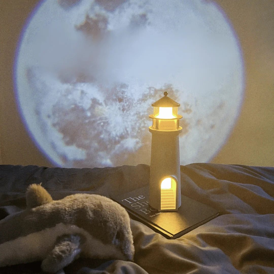 Moon Lamp | Full Moon Projector Night Light – Cordless & Rechargeable