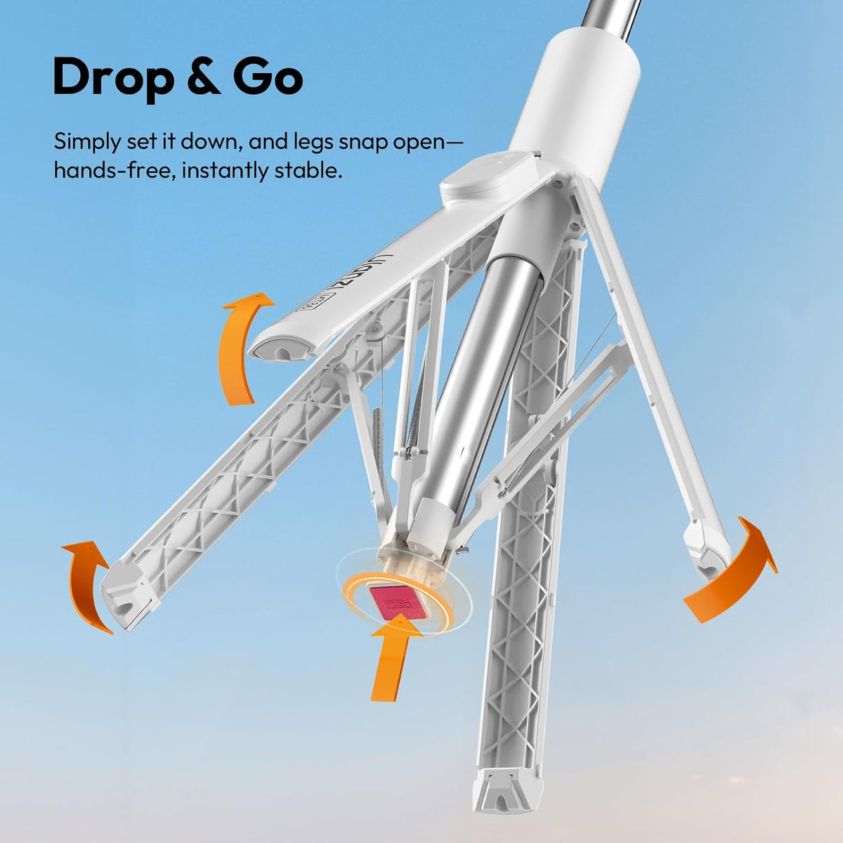 Automatic Selfie Stick Tripod with Wireless Remote for Reels, Vlogging & Travel