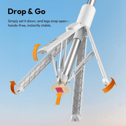Automatic Selfie Stick Tripod with Wireless Remote for Reels, Vlogging & Travel