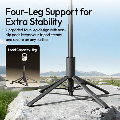 Automatic Selfie Stick Tripod with Wireless Remote for Reels, Vlogging & Travel