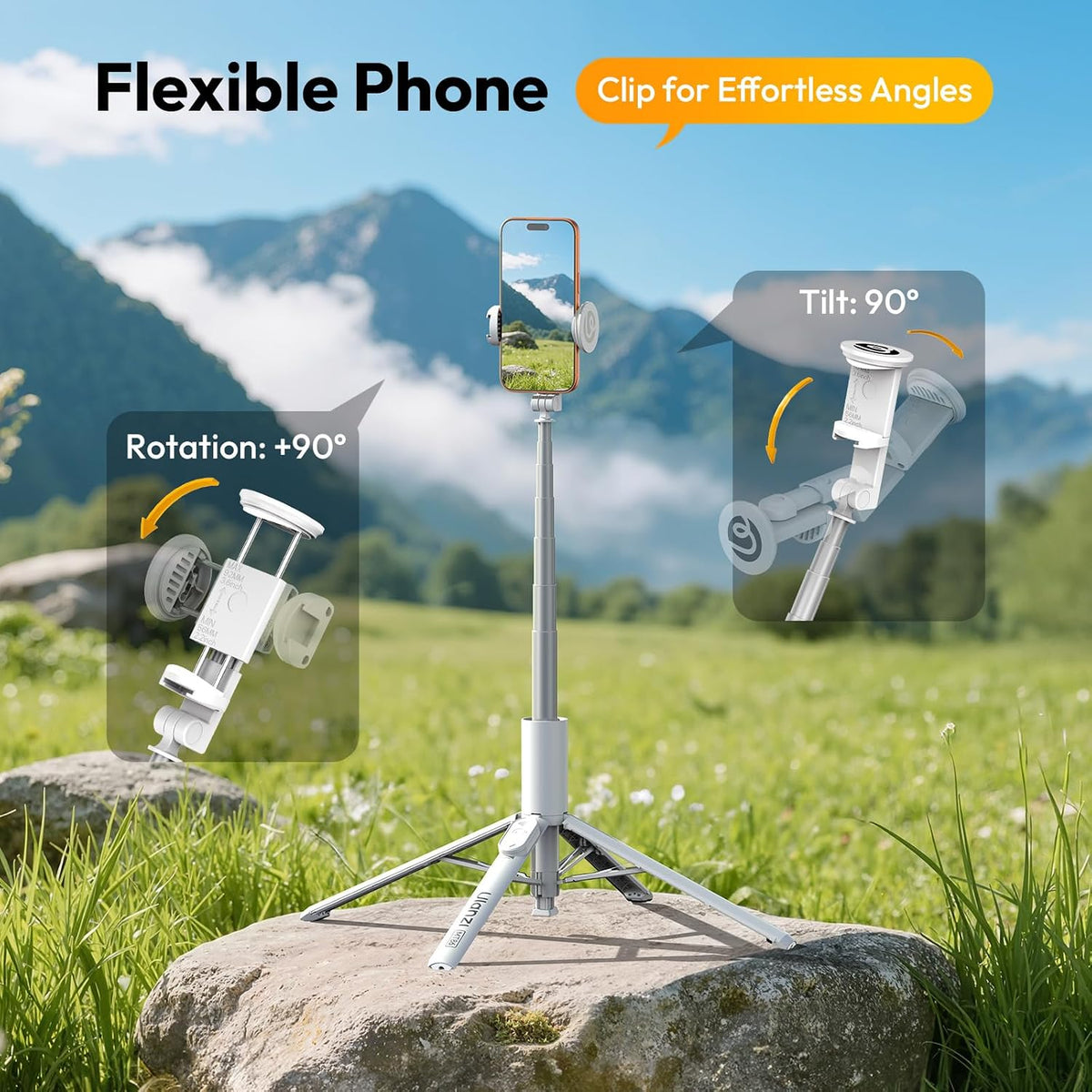 Automatic Selfie Stick Tripod with Wireless Remote for Reels, Vlogging & Travel