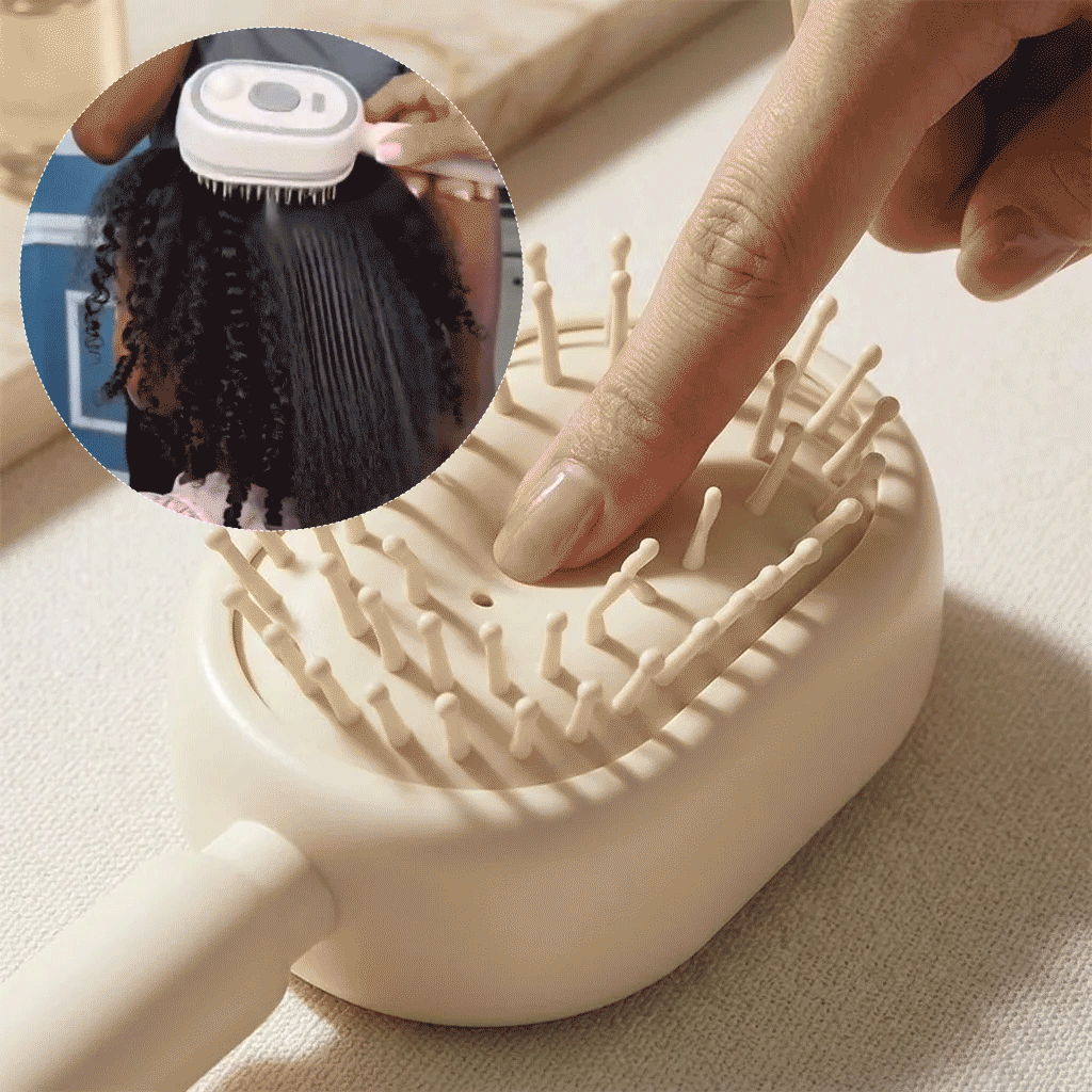 4-in-1 Hair Care Electric Brush – Spray, Massage & Detangle