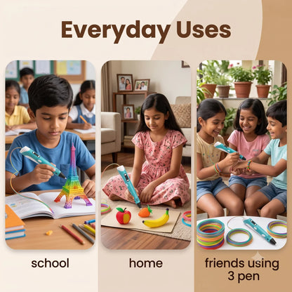 LittleCraft™ - 3D Pen | Easy Loading | Comfy Grip |  LCD Display