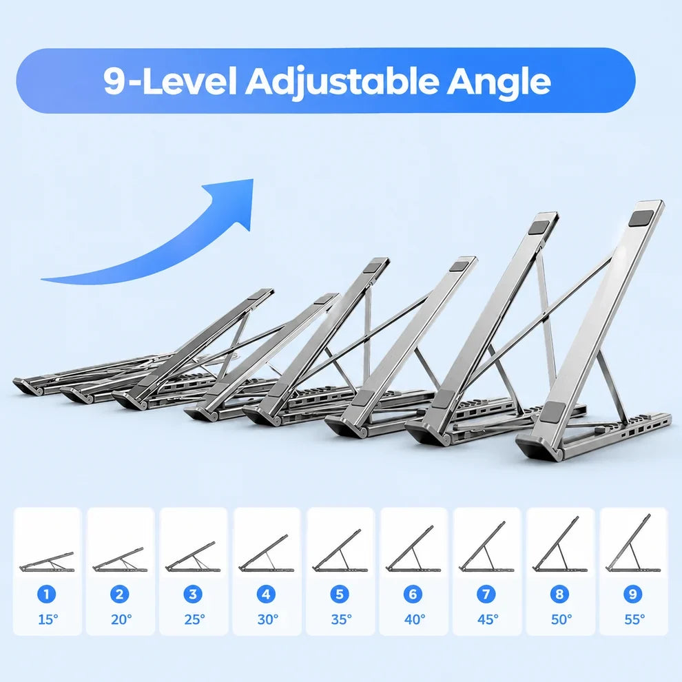8-in-1 Laptop Docking Station Stand – More Ports, Less Clutter