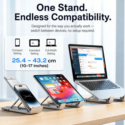 8-in-1 Laptop Docking Station Stand – More Ports, Less Clutter