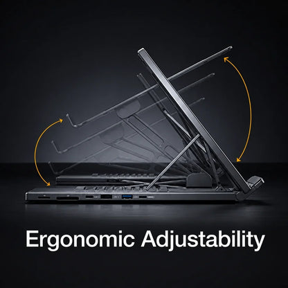 8-in-1 Laptop Docking Station Stand – More Ports, Less Clutter