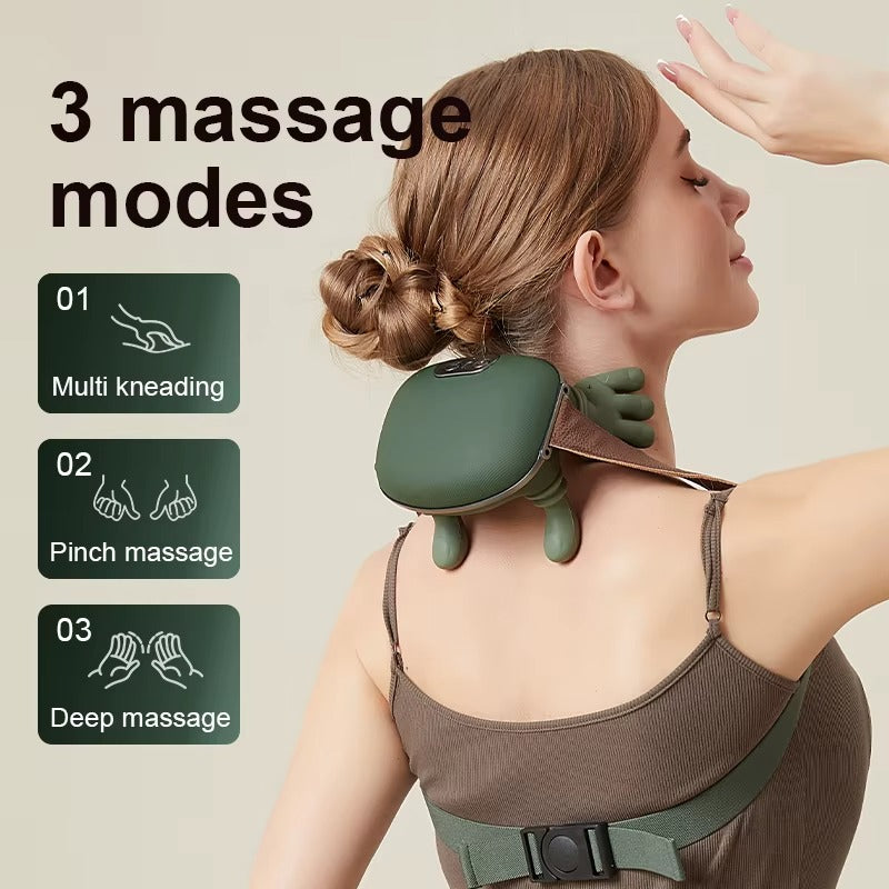 Relieve Neck & Shoulder Tension in Minutes | Deep Shiatsu Massage + Soothing Heat