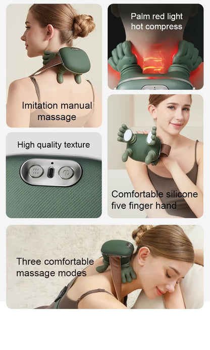 Relieve Neck & Shoulder Tension in Minutes | Deep Shiatsu Massage + Soothing Heat