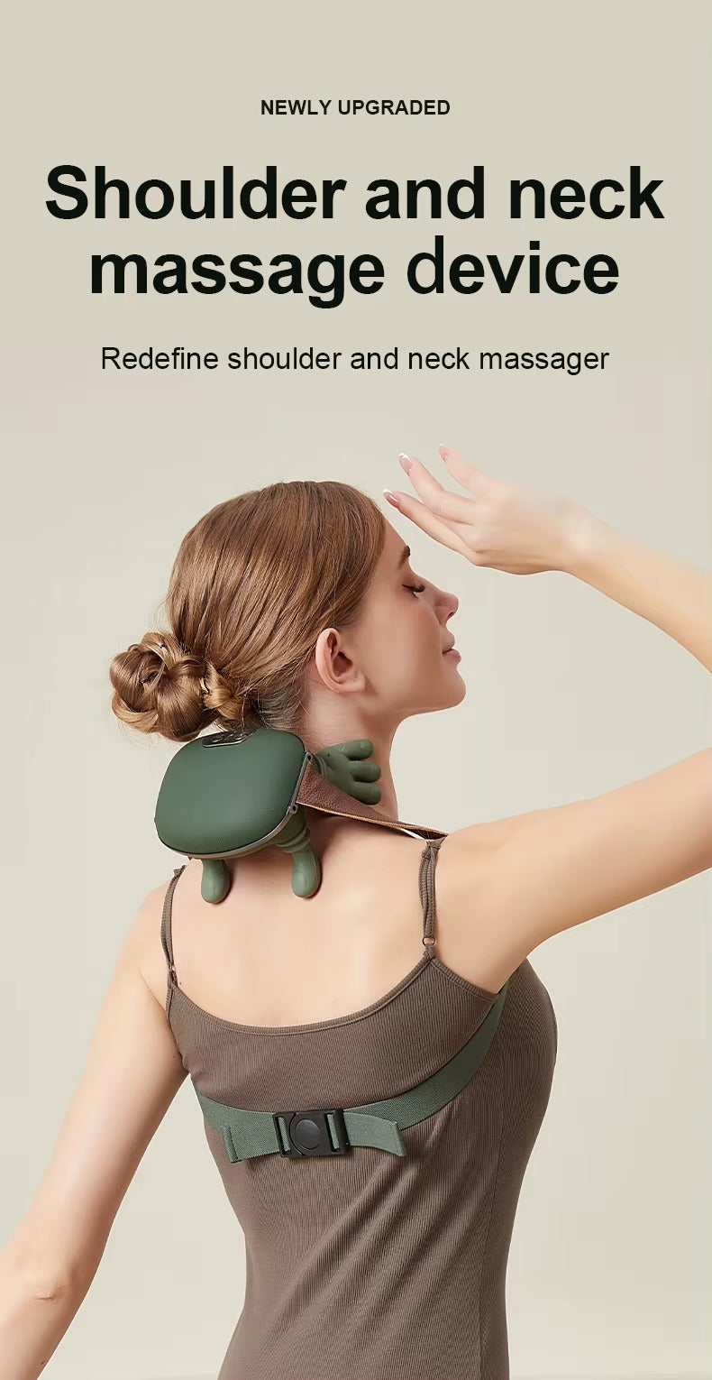 Relieve Neck & Shoulder Tension in Minutes | Deep Shiatsu Massage + Soothing Heat